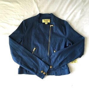 Blue Twill Motto Jacket
